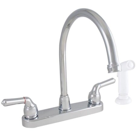 Ldr Industries LDR Global Industries 012 36425CP 2-Handle Kitchen Faucet with Spray; Chrome 012 36425CP